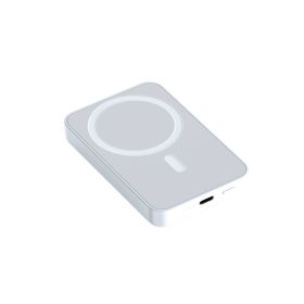 Mobile Wireless Magnetic Plastic Power Bank (Option: White-20000Mah)