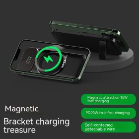 Wireless Power Bank With Cable (Option: Black-10000 MA)