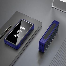 Outdoor Camping Power Supply Stall Solar Energy (Option: Blue-80000mAh)
