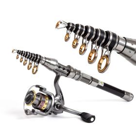 Carbon Ultra-short Mini Sea Fishing Rod Throwing Rod Retractable Handle (Option: 1.8m)
